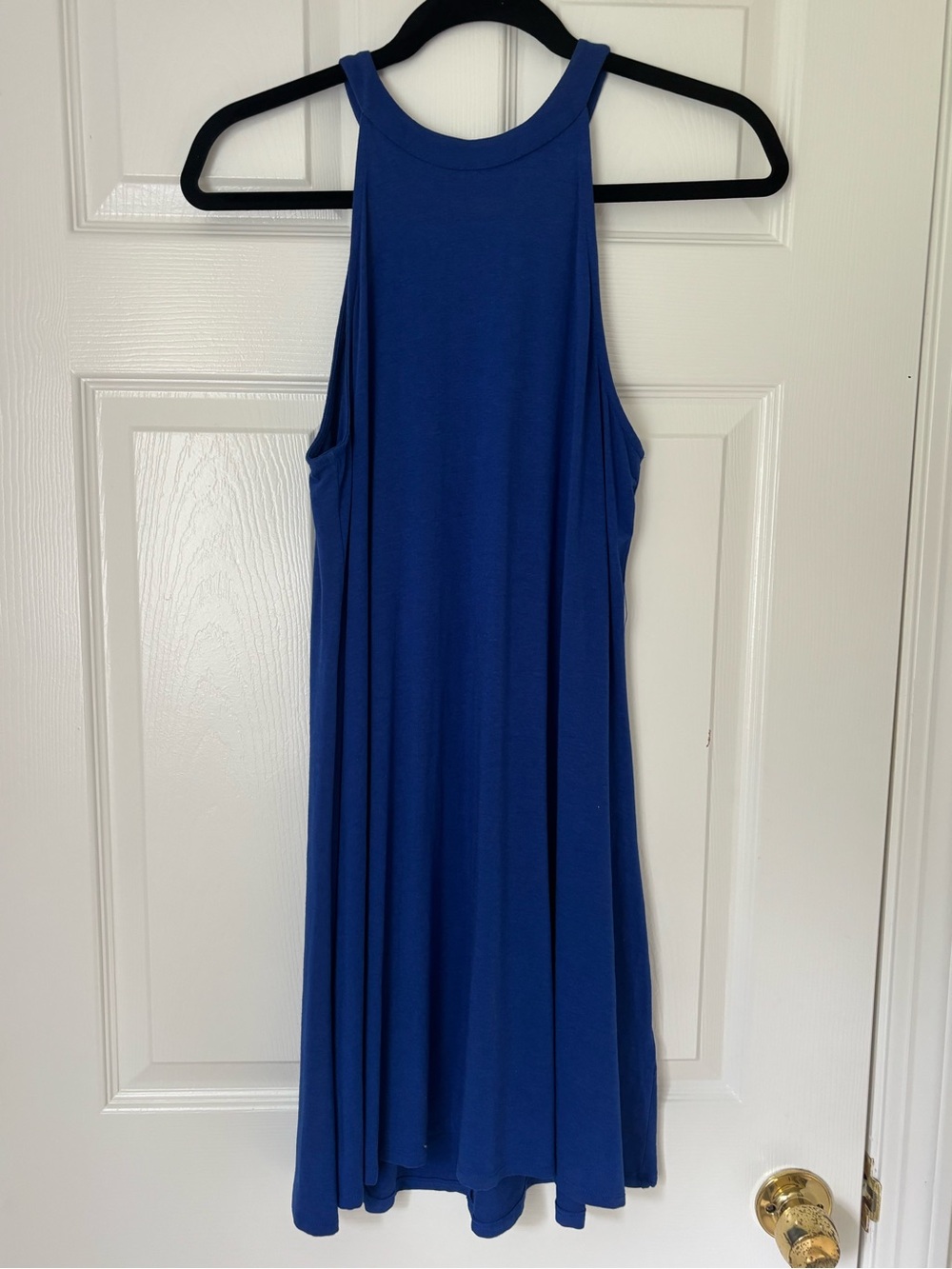 Express Sleeveless Royal Blue Halter Dress